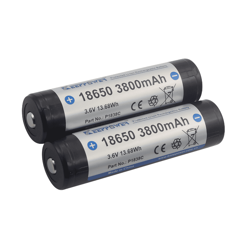 Keeppower 18650 3800mAh Protected Li-ion Battery 3.7V P1838C